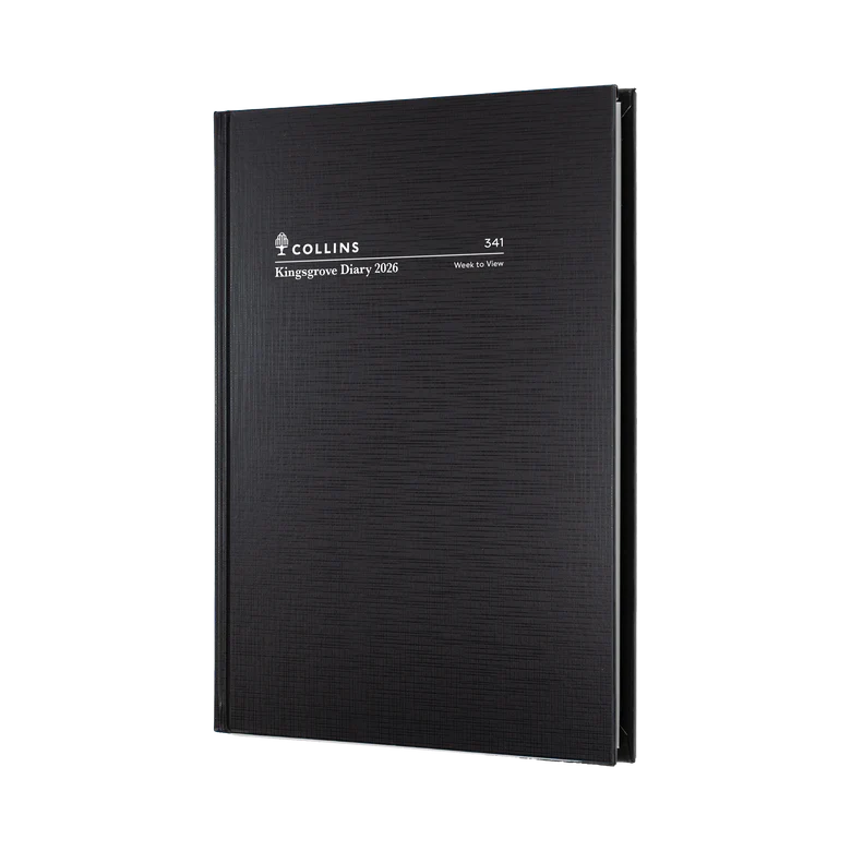 New Collins Kingsgrove Calendar Year 2026 Diary/Planner, Week to View, A4 Hard Cover - 341.P99-26