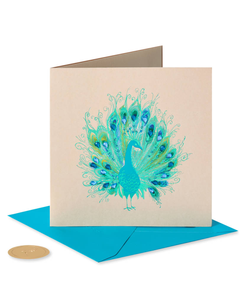 Papyrus - Stunning Peacock Design Card