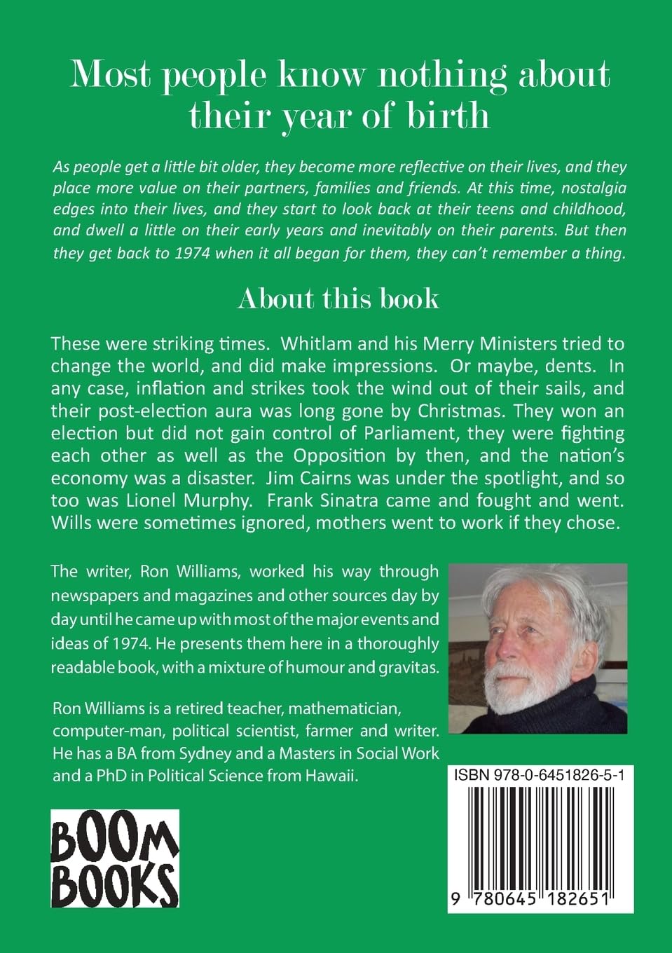 Born in 1974? What Else Happened? The Australian Social History Book
