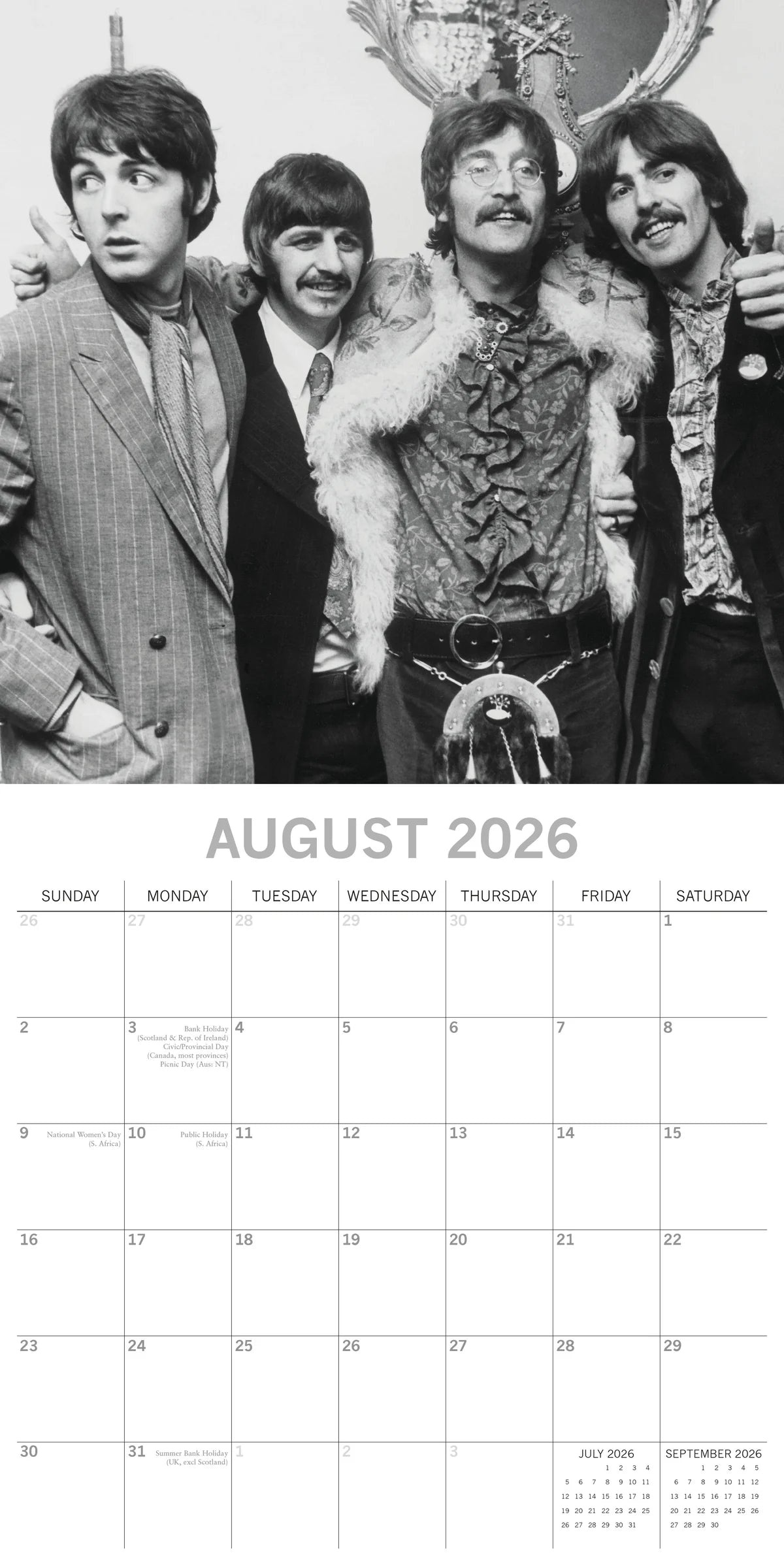 2026 The Beatles Square Wall Calendar | The Gifted Stationery Co. (GSC26250)
