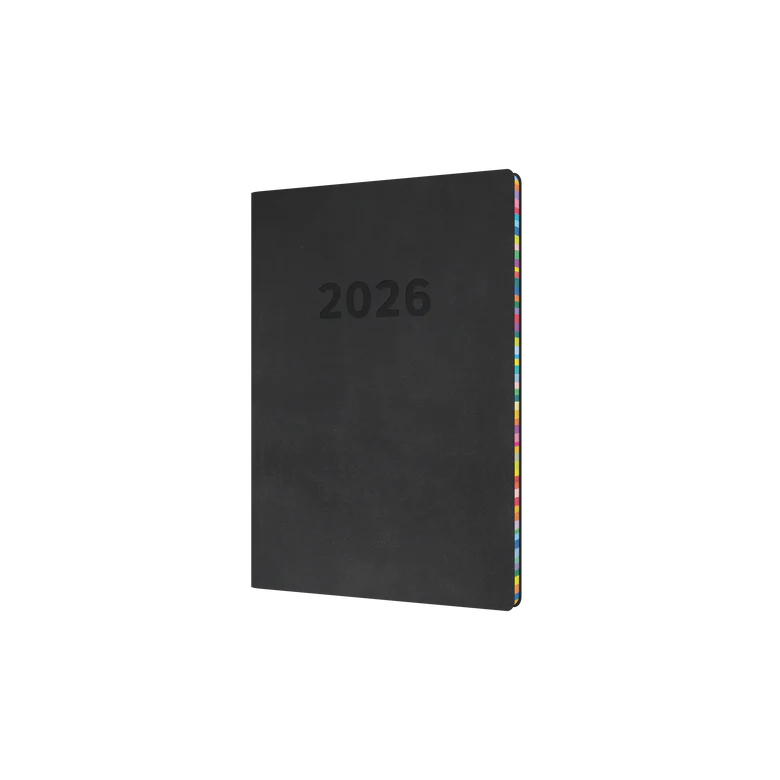 New Collins Edge Rainbow Calendar Year 2026 Diary/Planner – Week to View – A5 Soft Cover