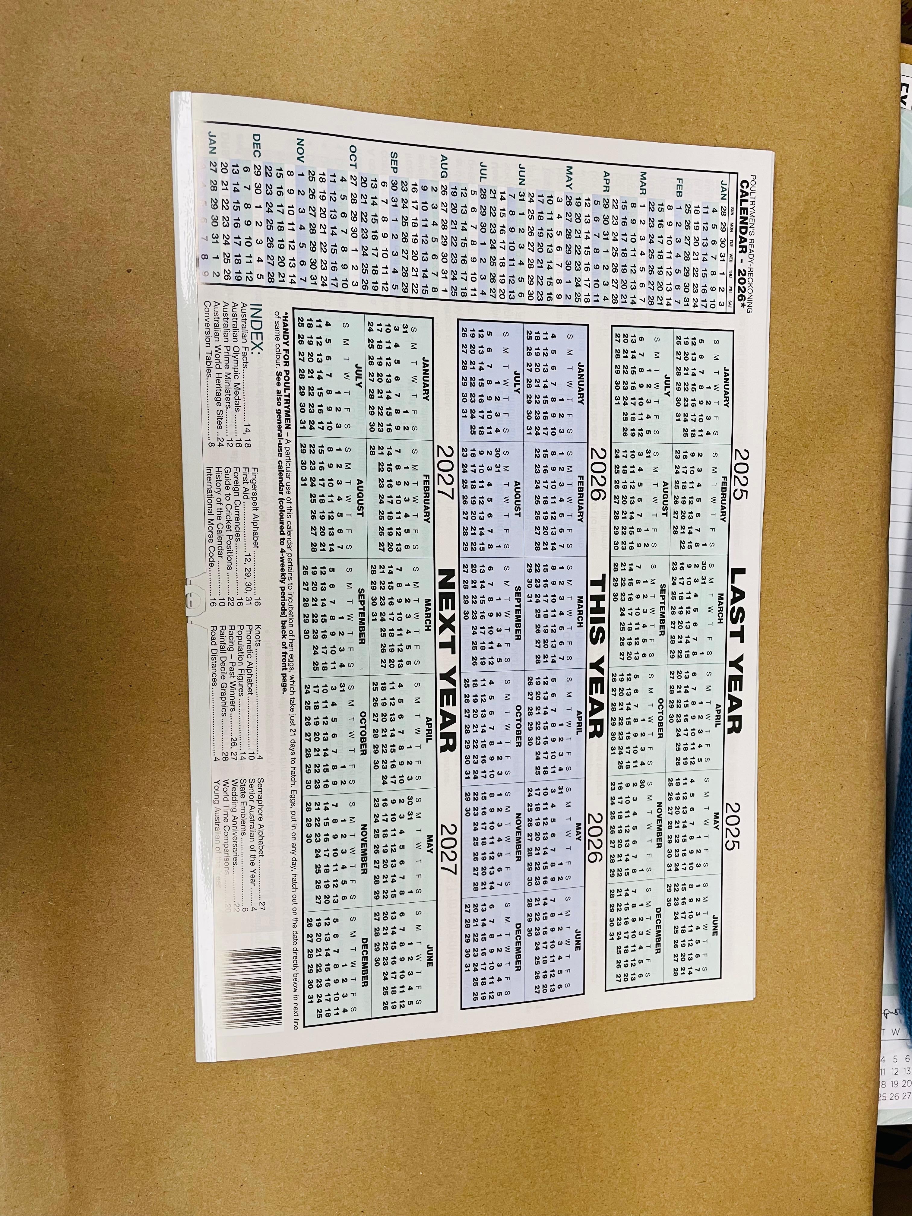 Easy2C 2026 Magnetic Calendar – Australia’s Favourite Fridge Calendar!