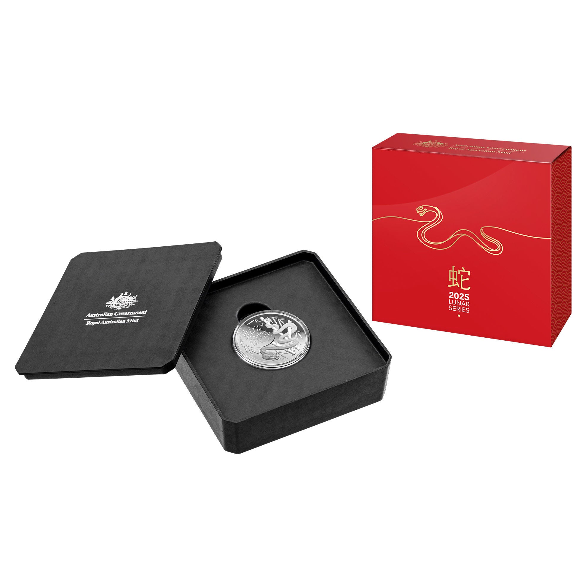 Royal Australian Mint - Lunar Year of the Snake - $5 Silver Proof Domed Coin