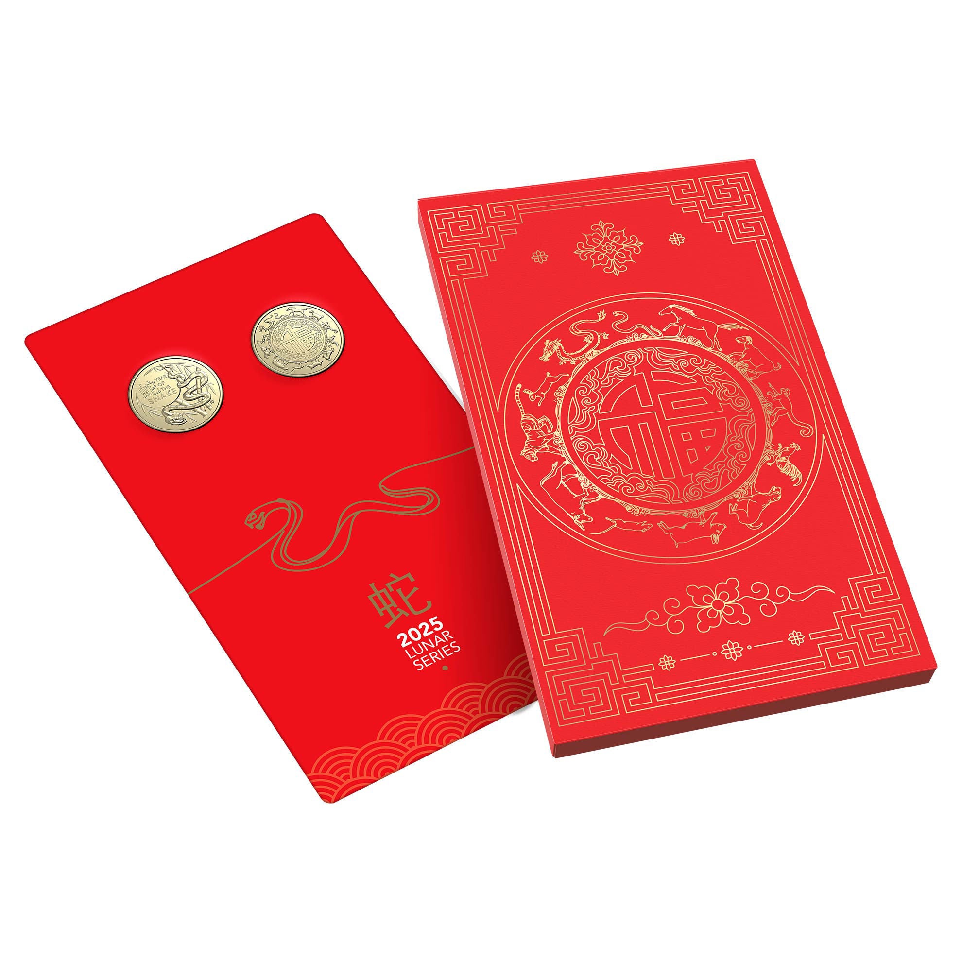 Royal Australian Mint - Lunar Year of the Snake - 2025 $1 Uncirculated Two-Coin Set