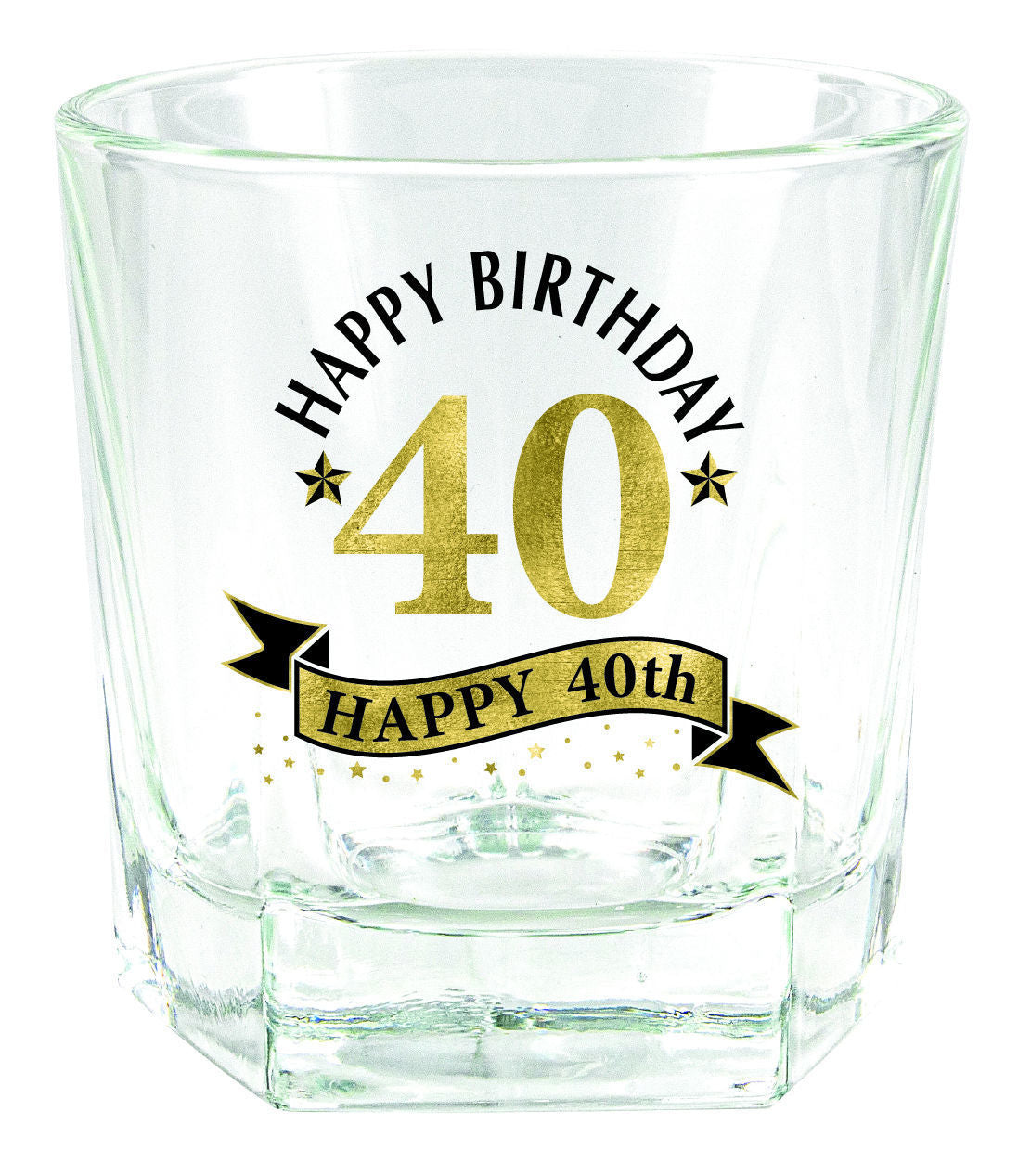 Landmark Wood Box 40th Birthday Gift Set (Whisky Glass)