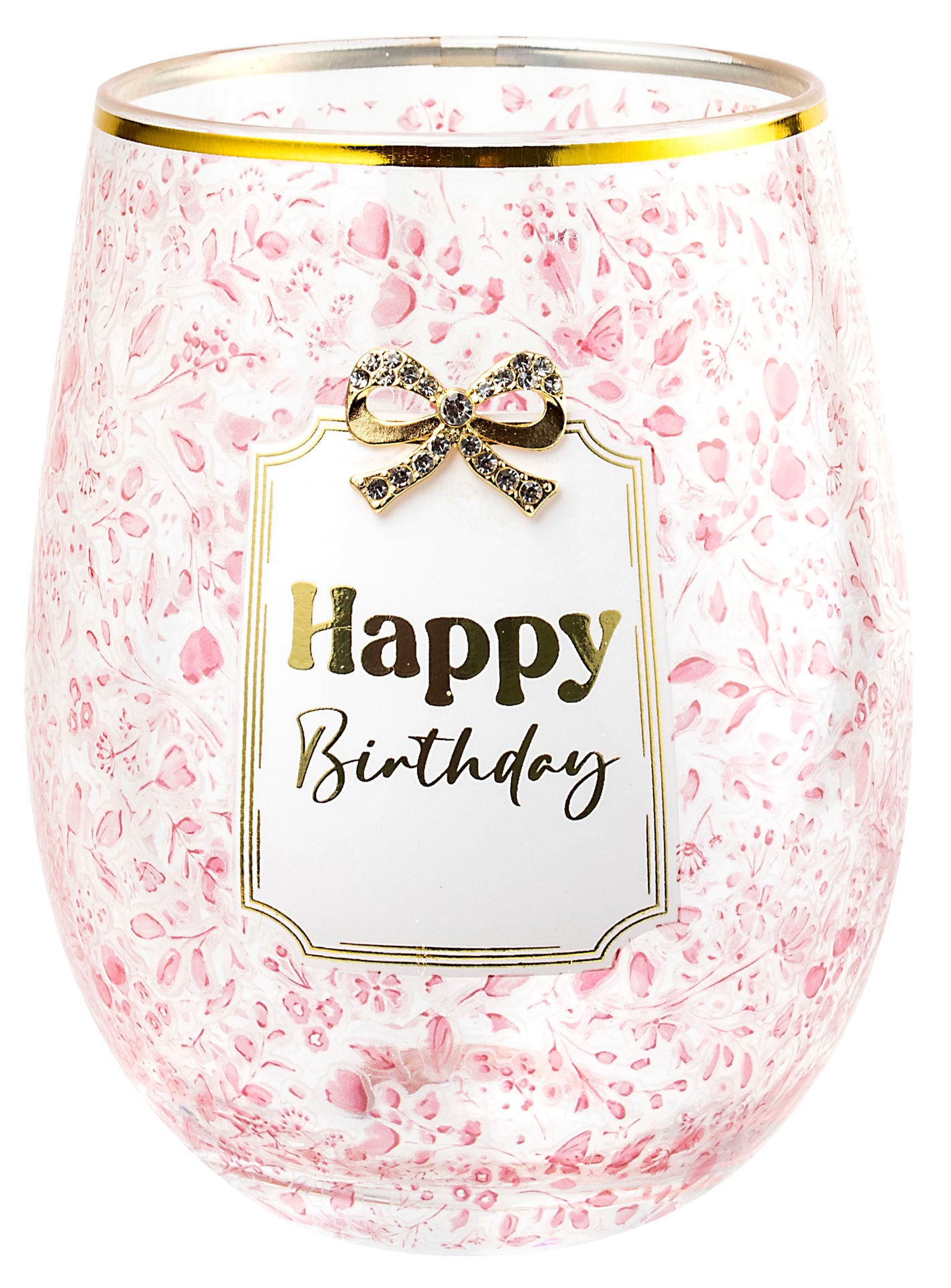 Landmark 18th Birthday Stemless Pretty Bow Glass (Gift Boxed)
