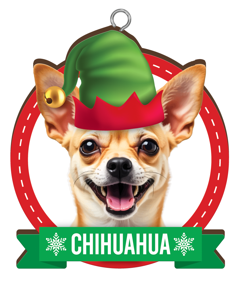 Chihuahua Christmas Mug and Christmas Tree Ornament Combo - Includes a 420ml Mug in the box and Christmas Tree Ornament, Christmas Gift