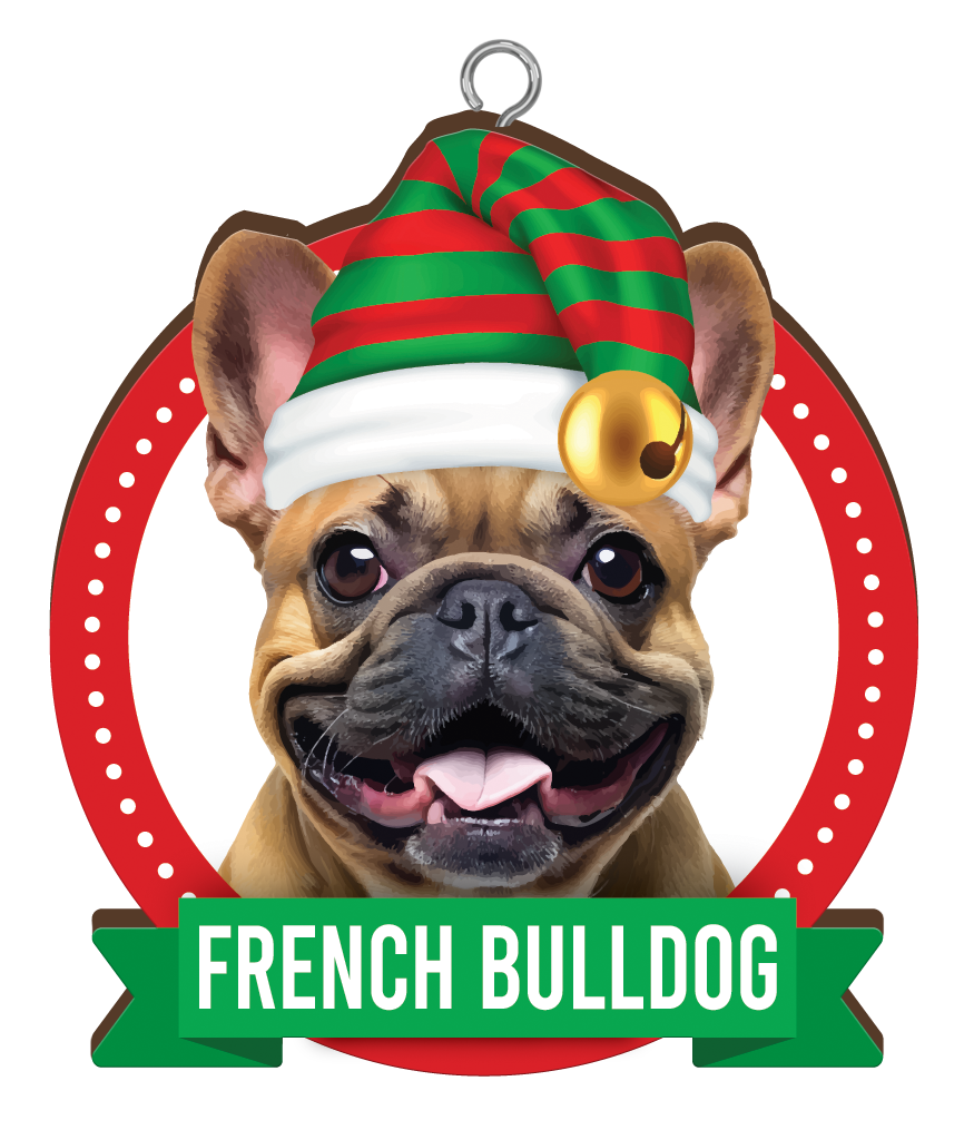 French Bulldog Christmas Mug and Christmas Tree Ornament Combo - Includes a 420ml Mug in the box and Christmas Tree Ornament, Christmas Gift