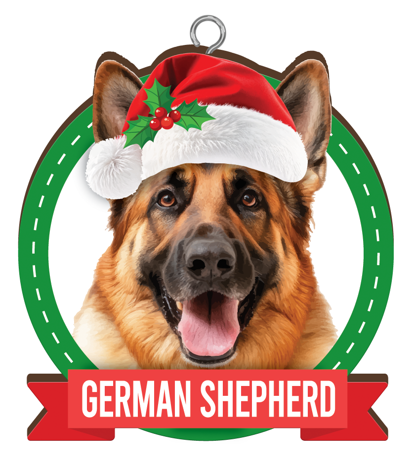 German Shepherd Christmas Mug and Christmas Tree Ornament Combo - Includes a 420ml Mug in the box and Christmas Tree Ornament, Christmas Gift
