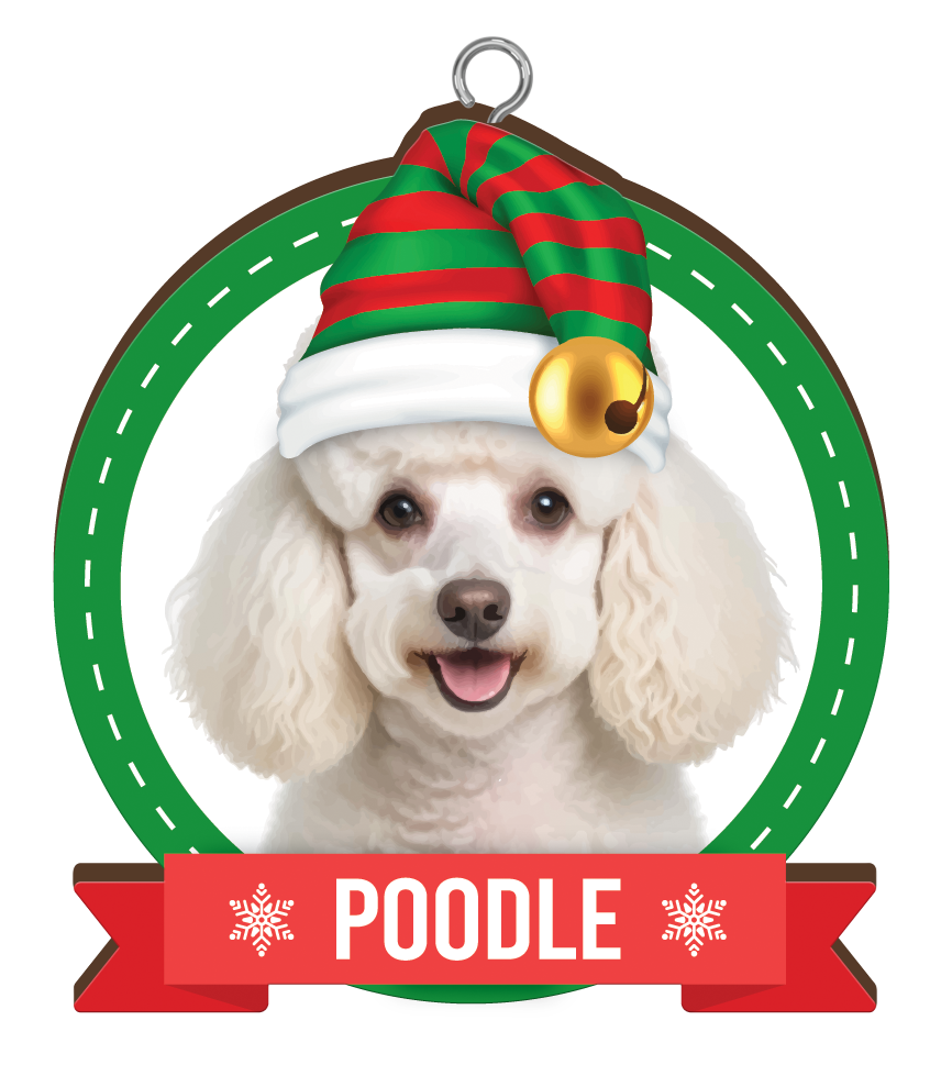 Poodle Christmas Mug and Christmas Tree Ornament Combo - Includes a 420ml Mug in the box and Christmas Tree Ornament, Christmas Gift