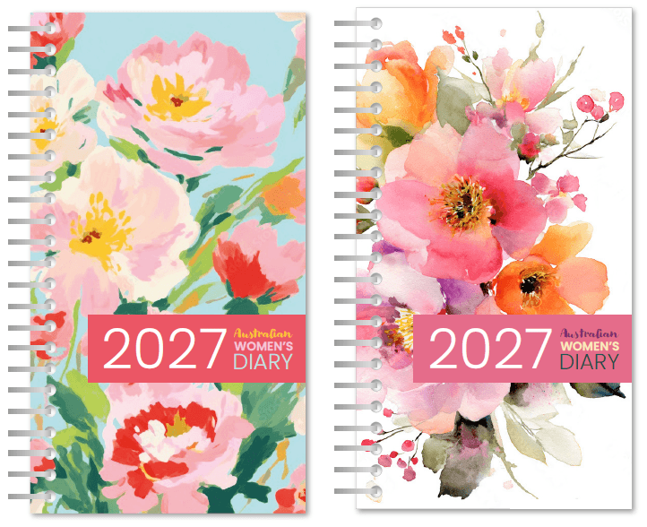 Australian Women's Diary 2027 - Pocket Size Diary Spiral 180x100mm