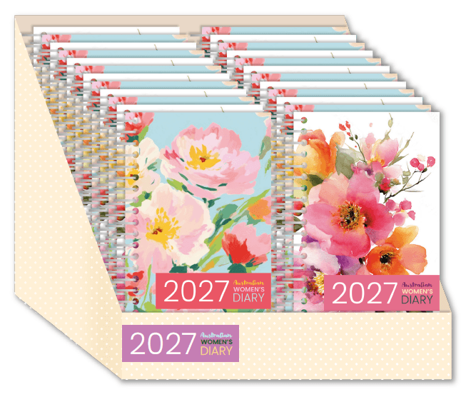 Australian Women's Diary 2027 - Pocket Size Diary Spiral 180x100mm