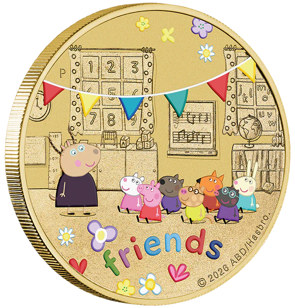 Peppa Pig - Friends 2026 Collector Coins in Cards (Three-Coin Set)