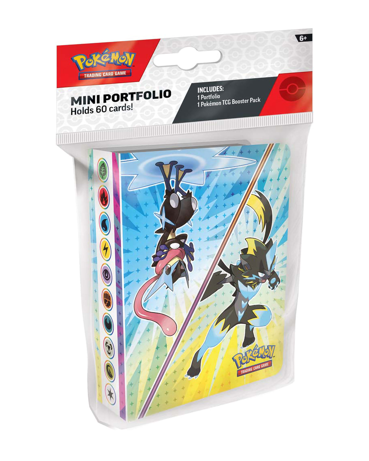 Front cover of Pokemon TCG Mini Portfolio with colourful Pokemon artwork