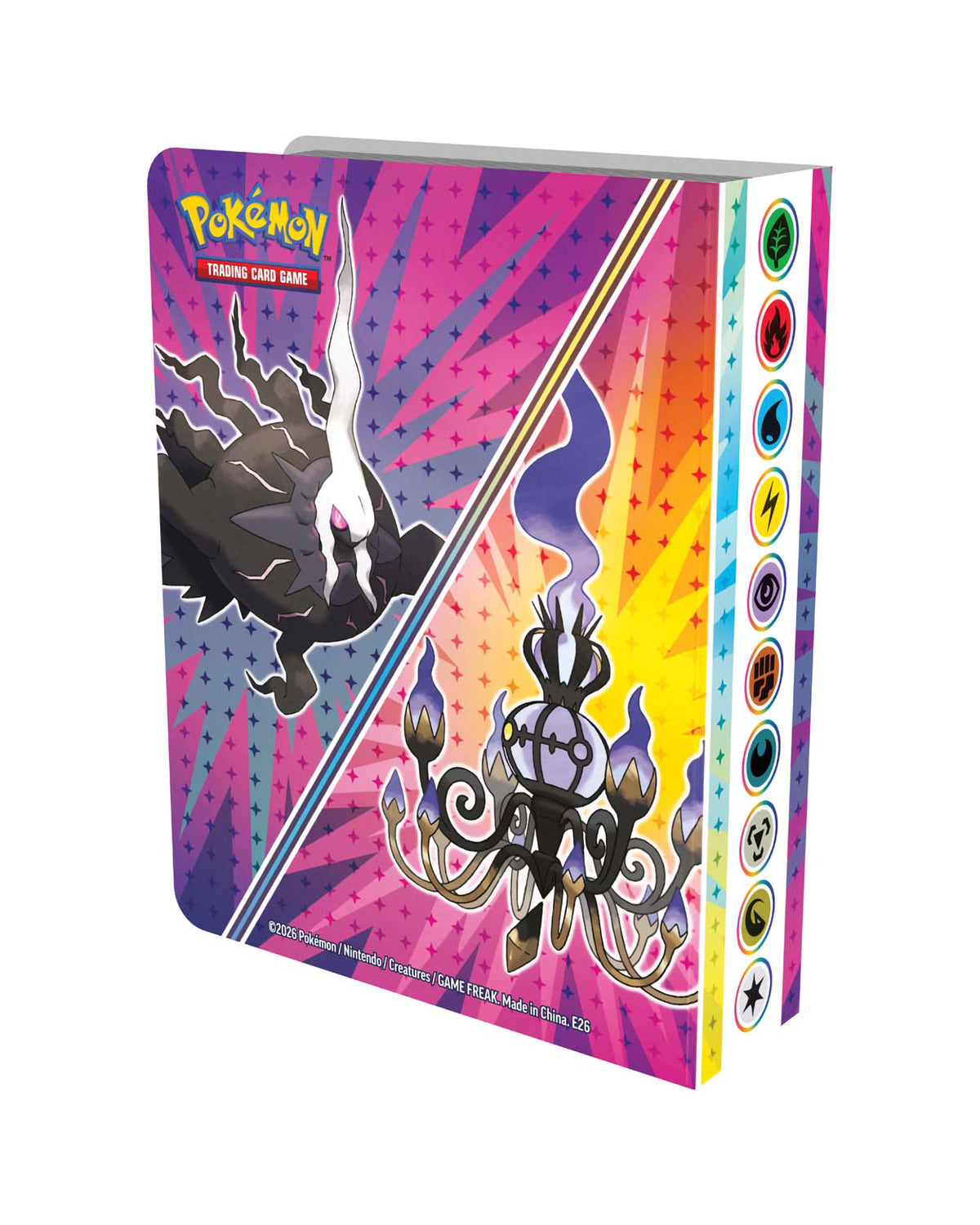 Pokemon TCG Mini Portfolio retail packaging showing 60-card capacity and included booster pack