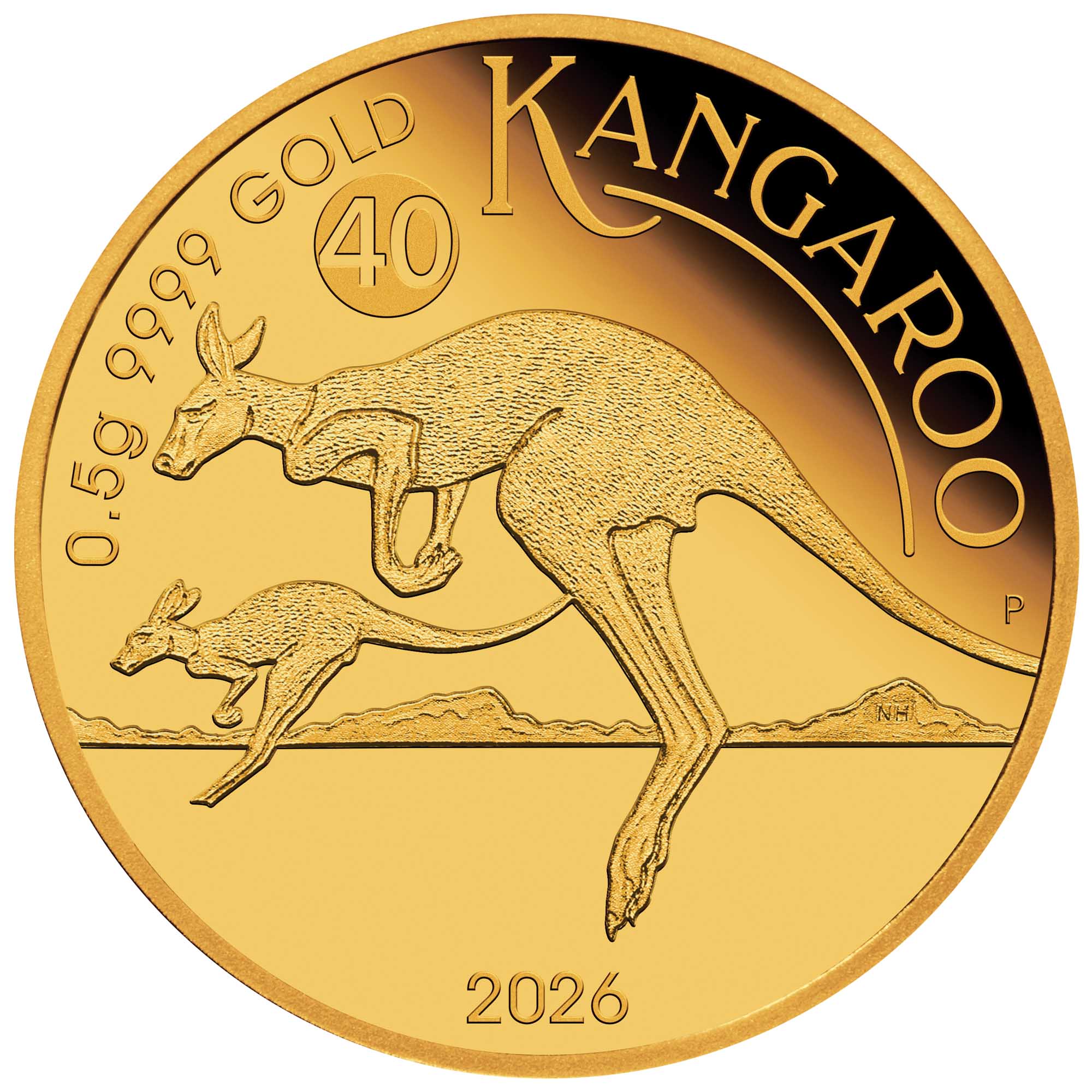 Mini Roo 2026 0.5g Gold Proof Coin in Card