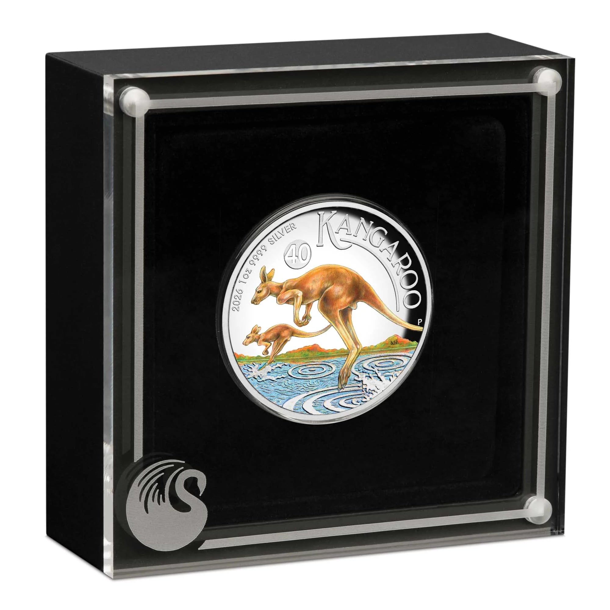 Australian Kangaroo 2026 1oz Silver Proof High Relief Coloured Coin