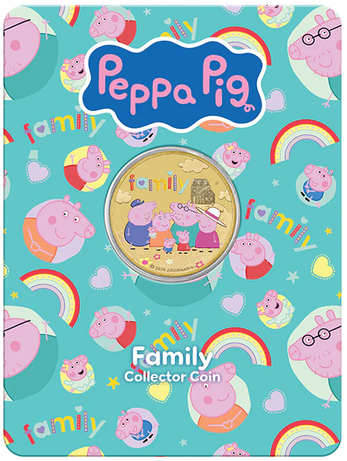 Peppa Pig - Family 2026 Collector Coin in Card