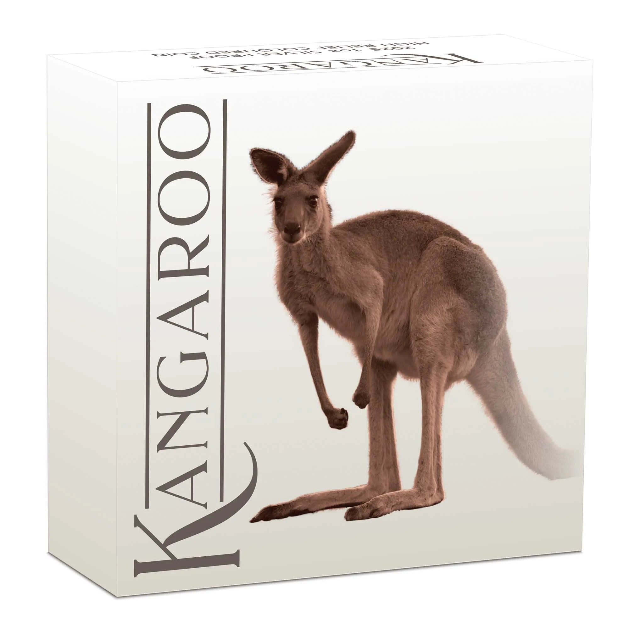 Australian Kangaroo 2025 1oz Silver Proof High Relief Coloured Coin