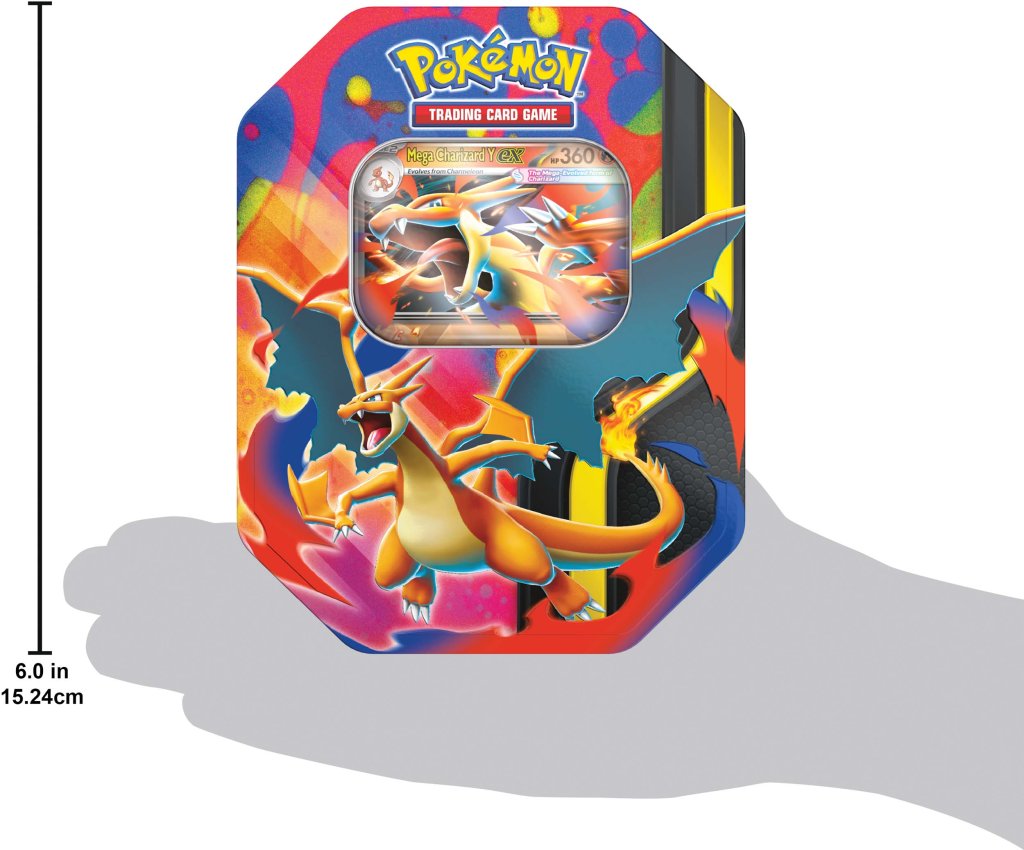 Pre-Order Pokémon TCG: Mega Evolution - Ascended Heroes  Mega Charizard Tin - Assorted Tin