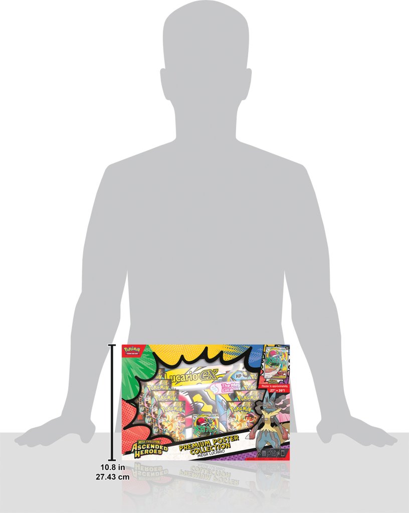 Pre-Order Pokémon TCG: Mega Evolution—Ascended Heroes Premium Poster Collection—Mega Lucario