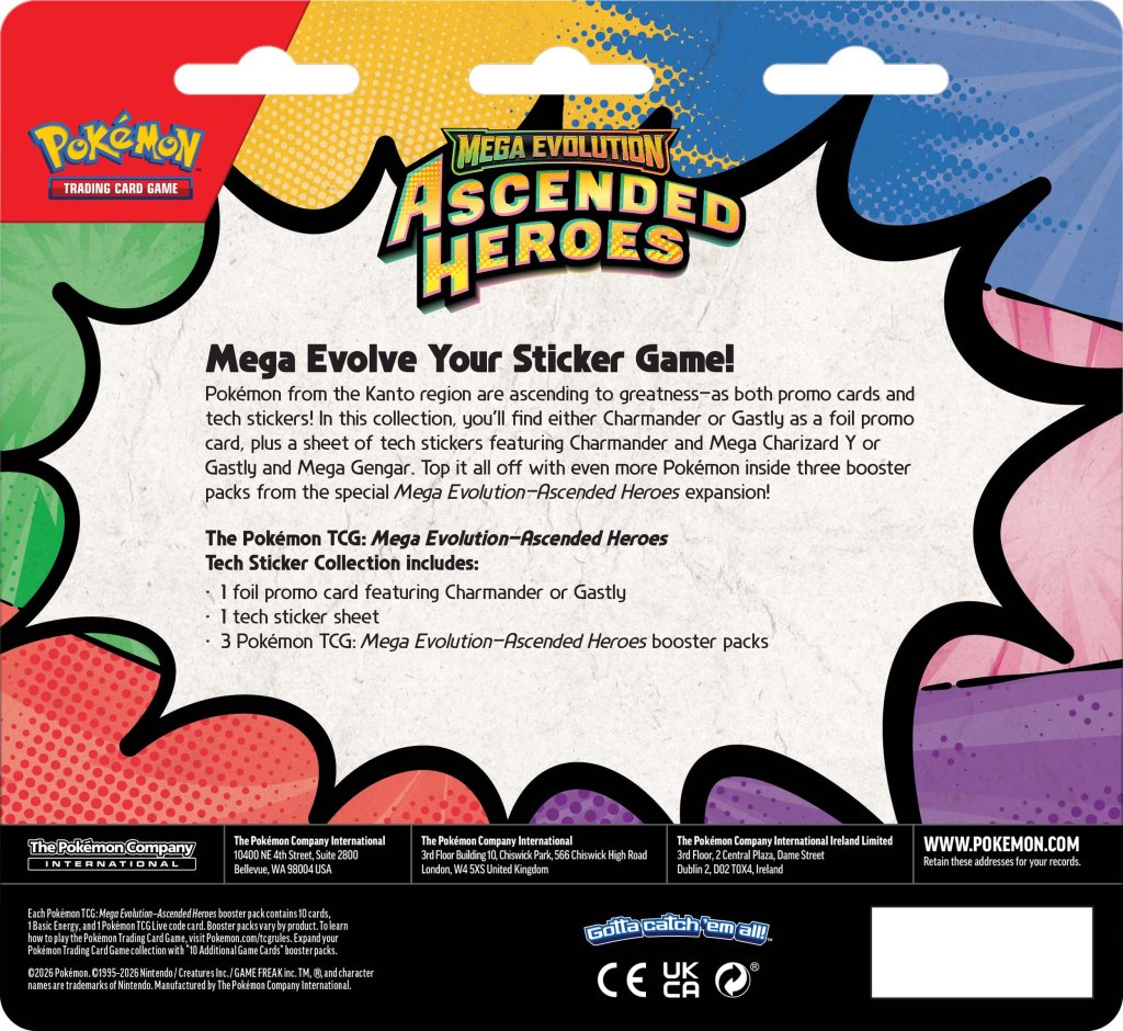 Pre-Order Pokémon TCG: Mega Evolution—Ascended Heroes Tech Sticker Collection