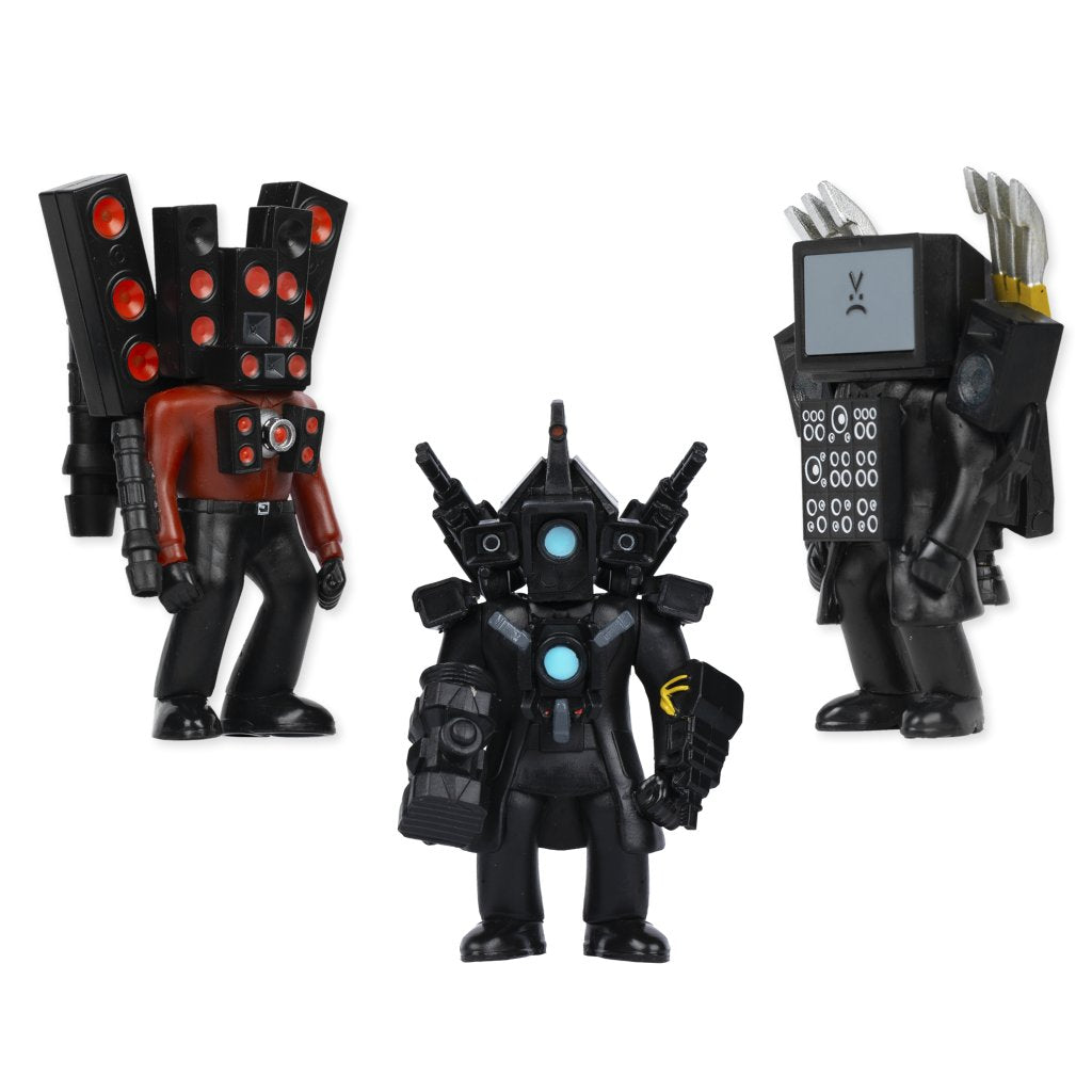 Skibidi Toilet Titan figures shown at an angle