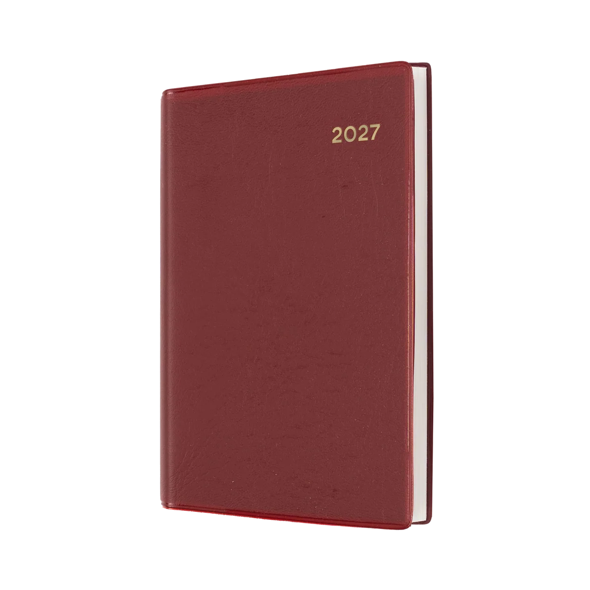 Burgundy Collins Belmont 2027 A7 day-to-page diary