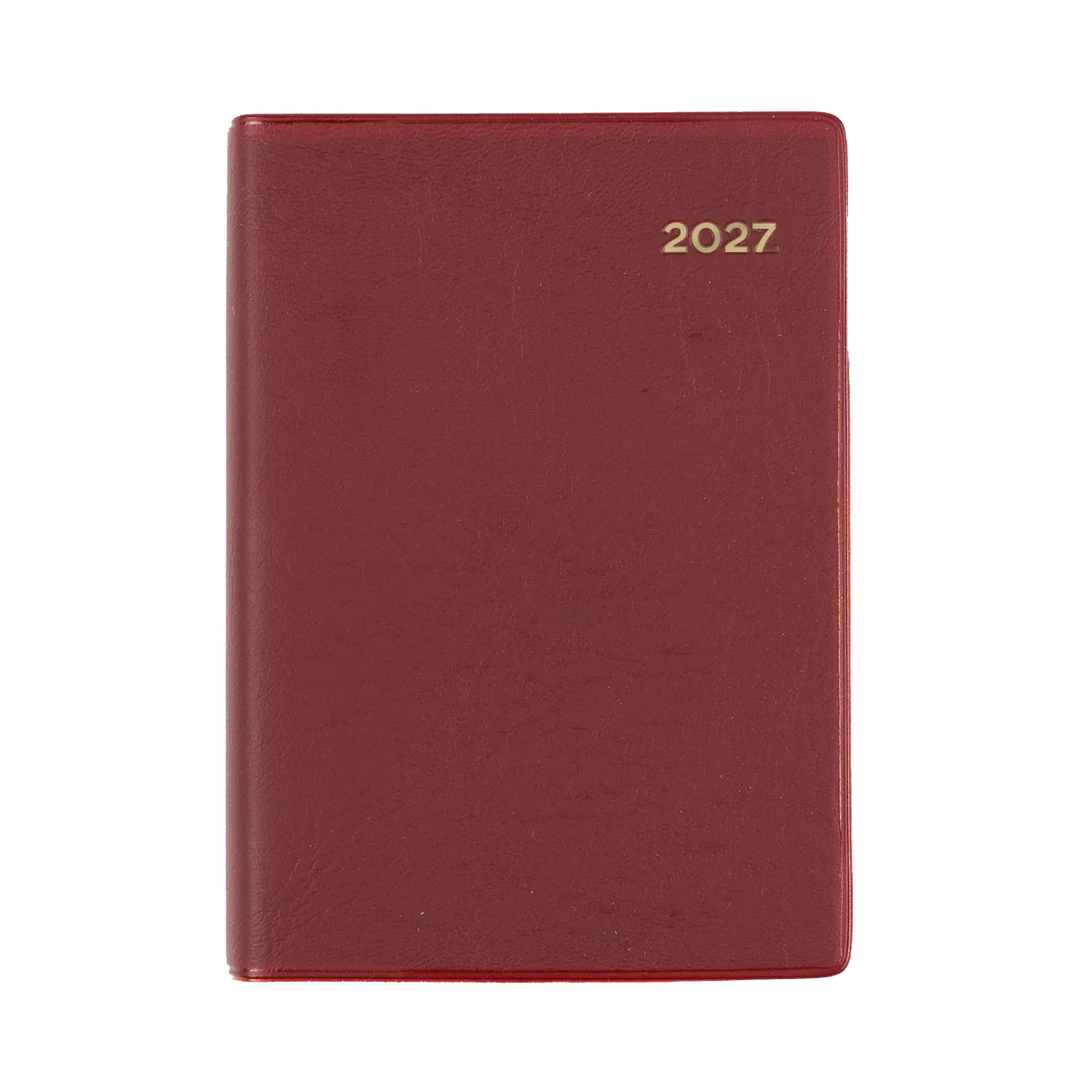 Front view of the Burgundy Collins Belmont 2027 A7 diary