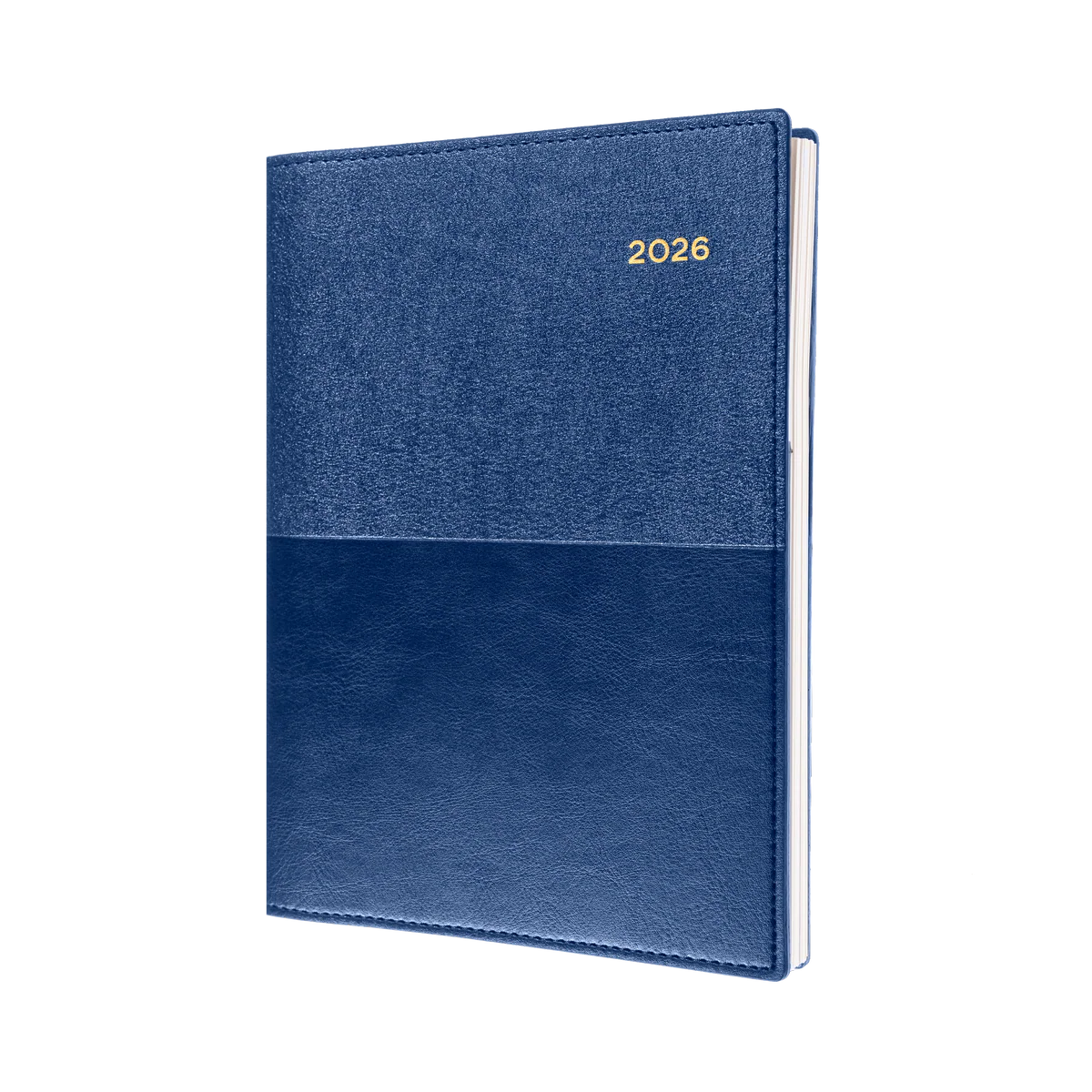 Collins Vanessa Calendar Year 2026 Diary/Planner, Day to Page, A4 PU Soft Cover - Blue