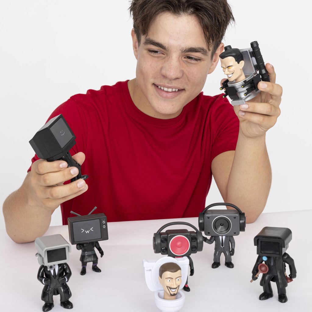 Skibidi Toilet Series 1 figures shown together