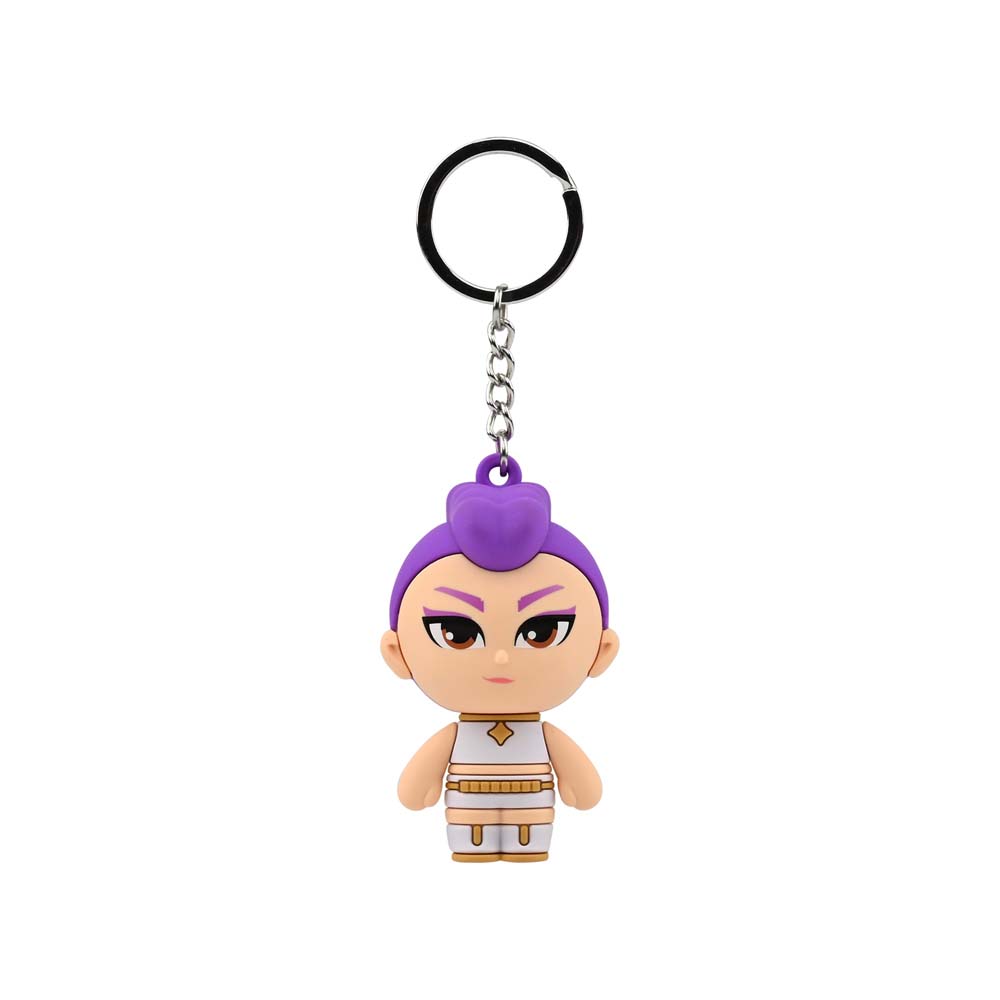 YuMe K-Pop Demon Hunters Keychain Blind Box Series 1 packaging and keychain