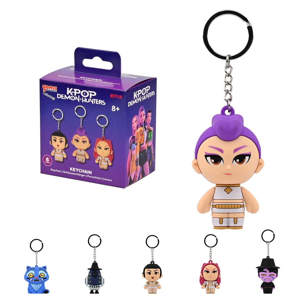 YuMe K-Pop Demon Hunters Keychains Blind Box with six characters