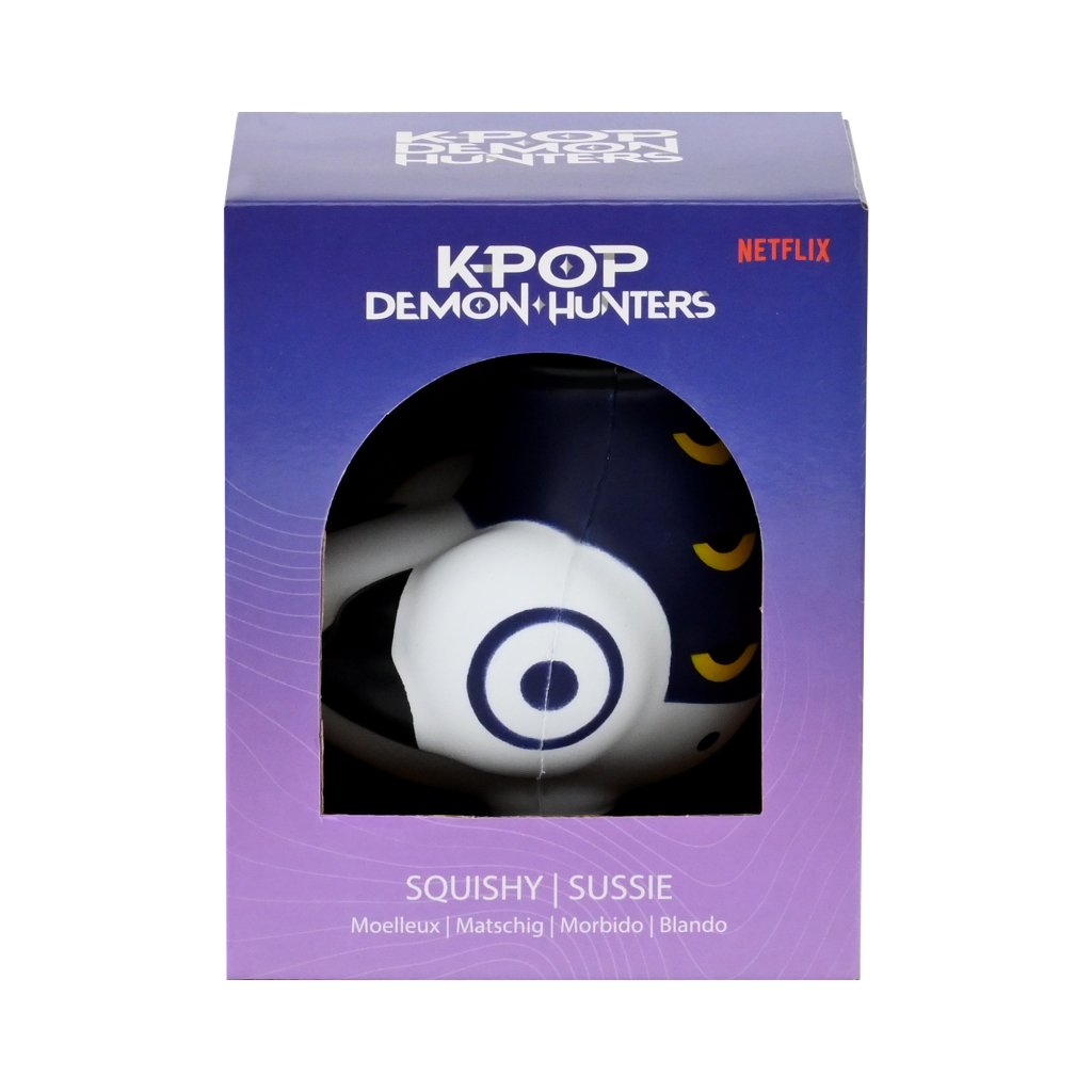 YuMe K-Pop Demon Hunters Squishy Sussie with K-Pop Demon Hunters packaging