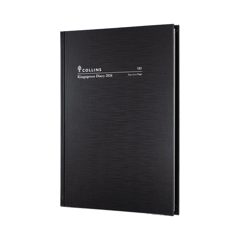 NEW Kingsgrove Calendar Year 2026 Diary/Planner, Day to Page, A5 Hard Cover - 181.P99-26