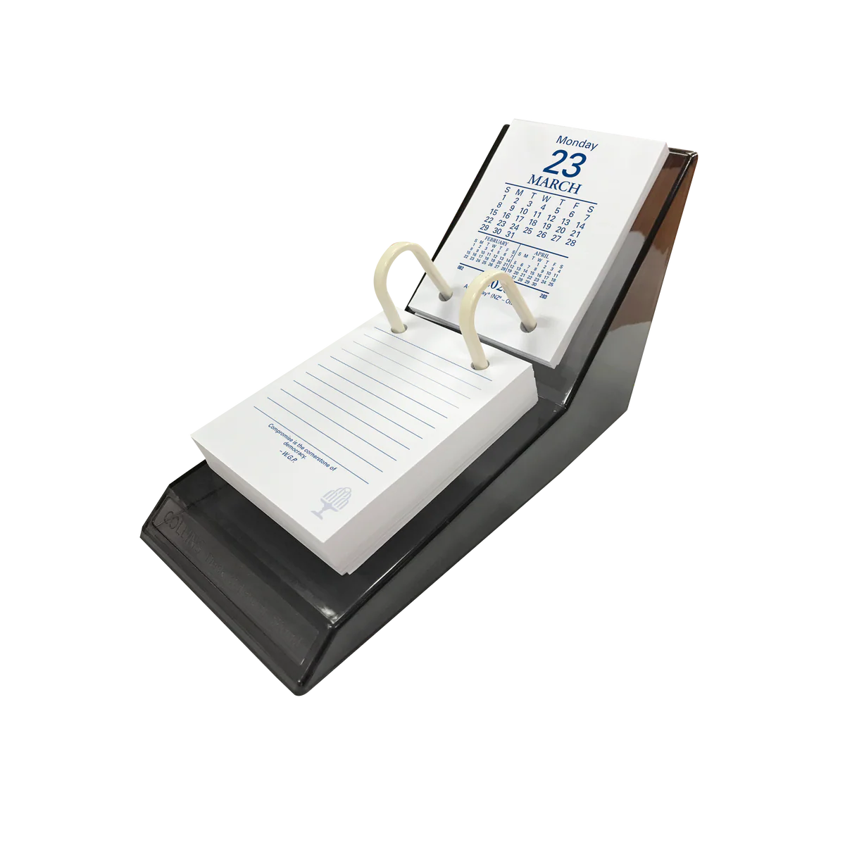 Collins Desk Calendar - with Acrylic Stand, Day to Page, Calendar Year 2026 Diary/Planner - 18664/DCRT-26