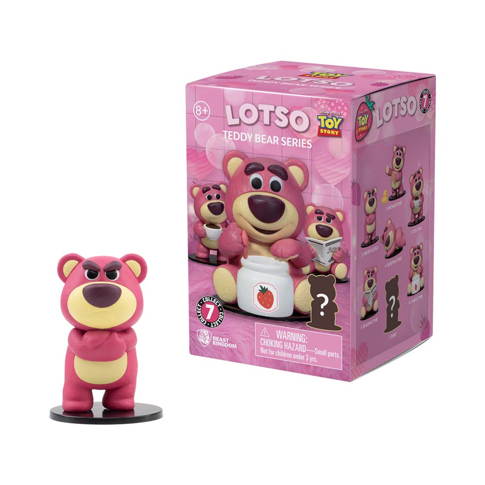 Lotso showering figure with yellow duck and Teddy Bear Series packaging