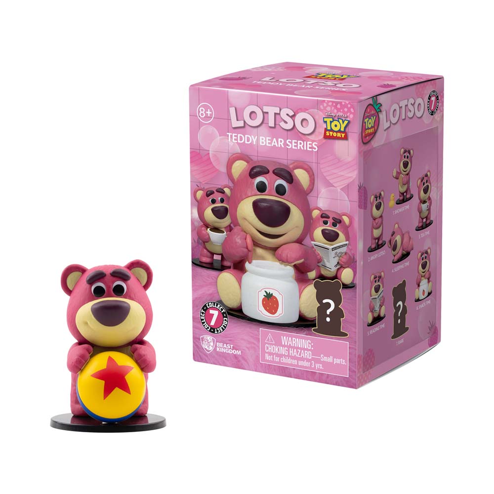 Lotso snacking from a strawberry jar figure and packaging