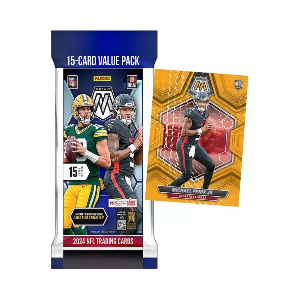 PANINI 2024 Mosaic Football Fat Pack, 15 Card Value Pack, NFL TCG Booster Pack