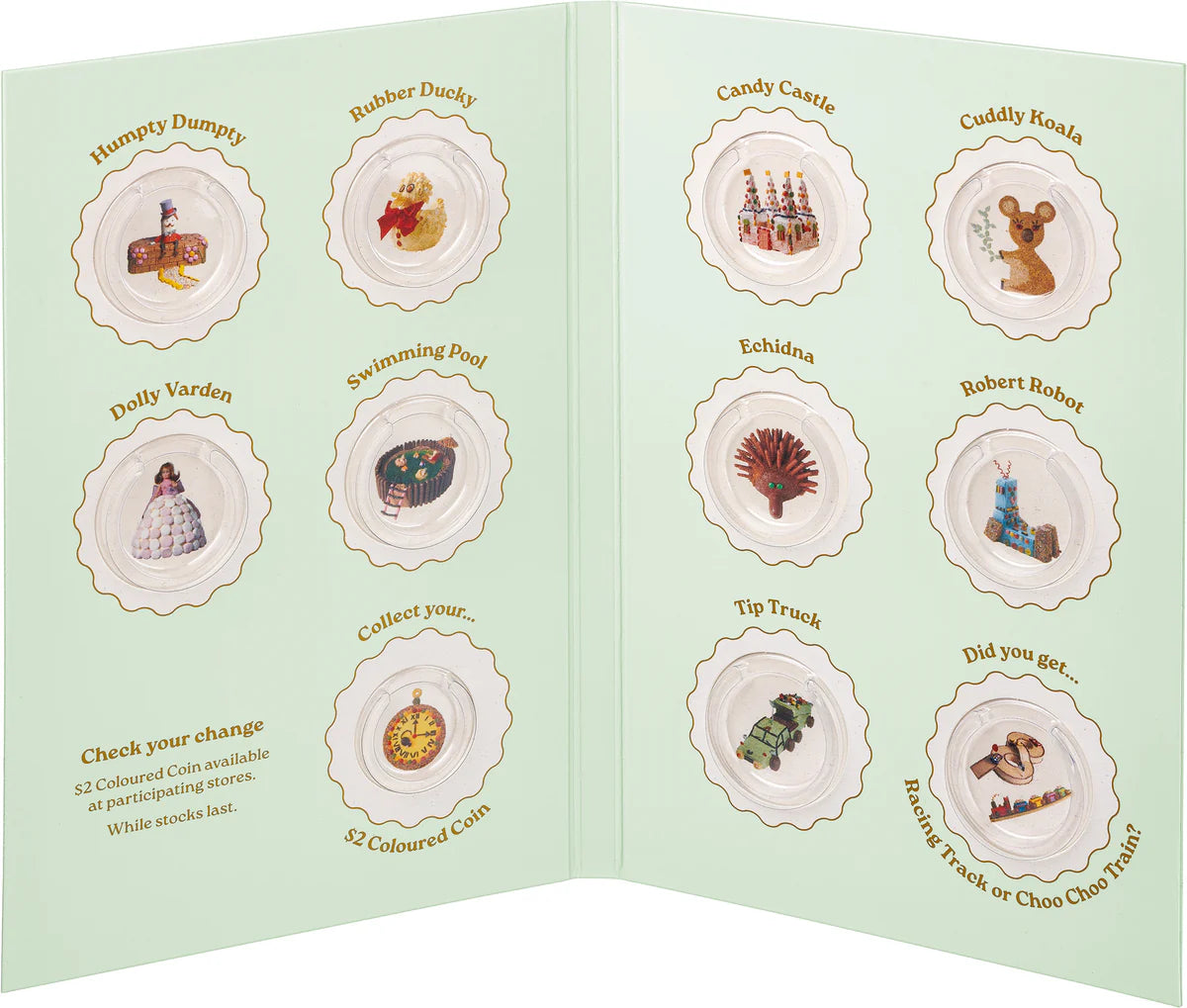 AWW Birthday Cake 2025 $1 Ten-Coin Collection *$2 Coloured Coin included