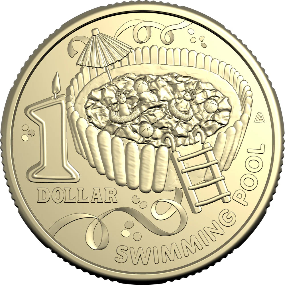 AWW Birthday Cake 2025 $1 Ten-Coin Collection *$2 Coloured Coin included
