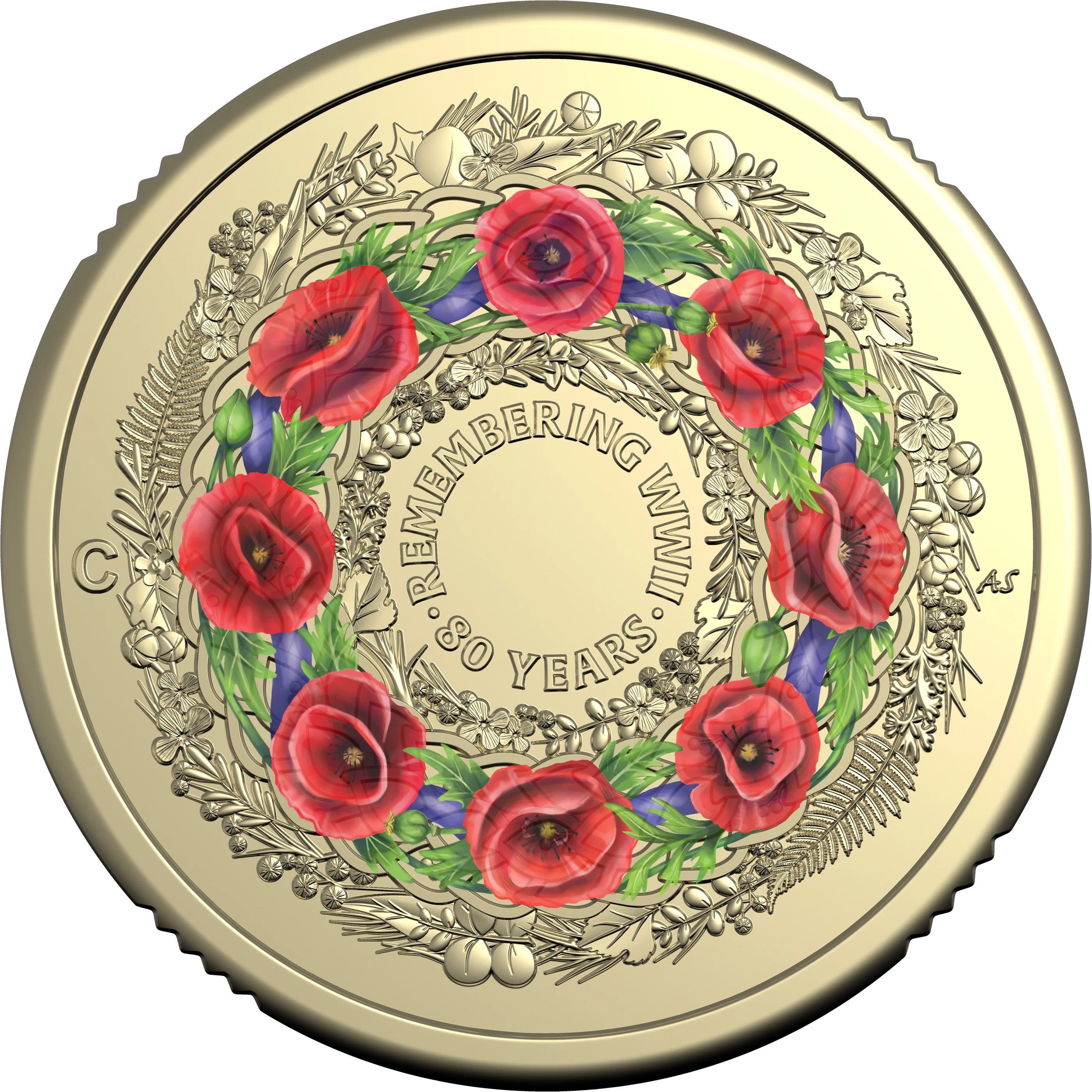80 Years On: Remembering the Second World War 2025 $2 'C' Mintmark Coloured Uncirculated Coin