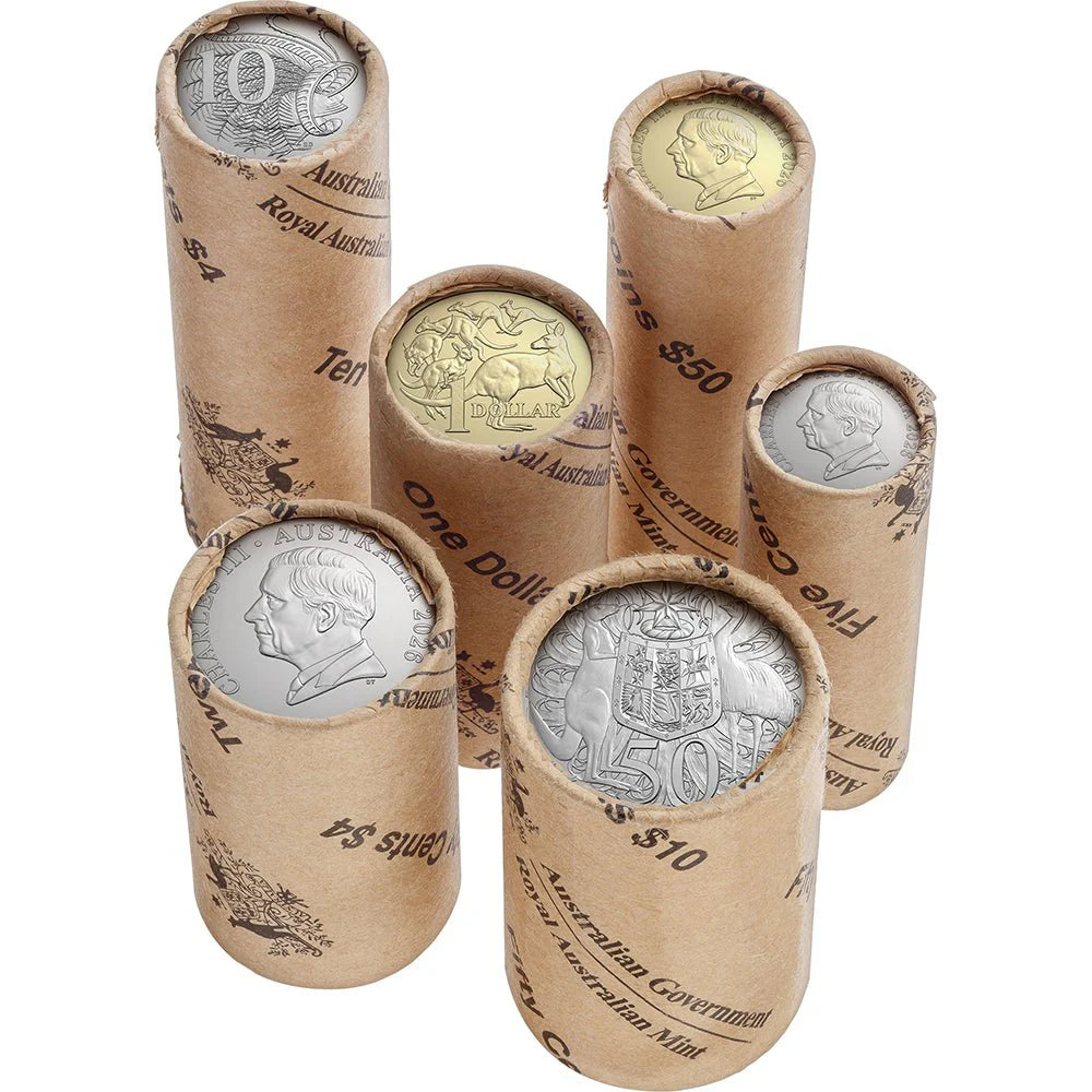 2026 Circulating Coin - Non-Premium Roll Set (denomination: 5c, 10c, 20c, 50c, $1 and $2)