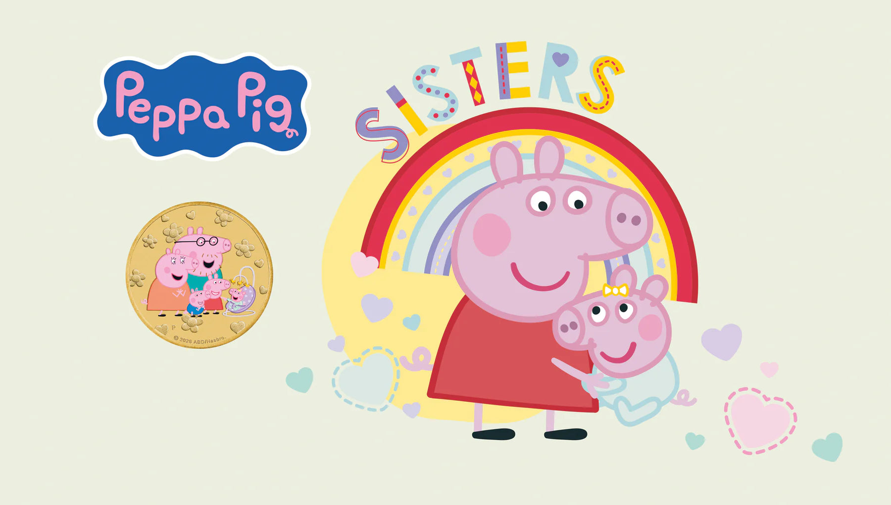 The Perth Mint Peppa Pig 2026 Stamp and Coin Cover