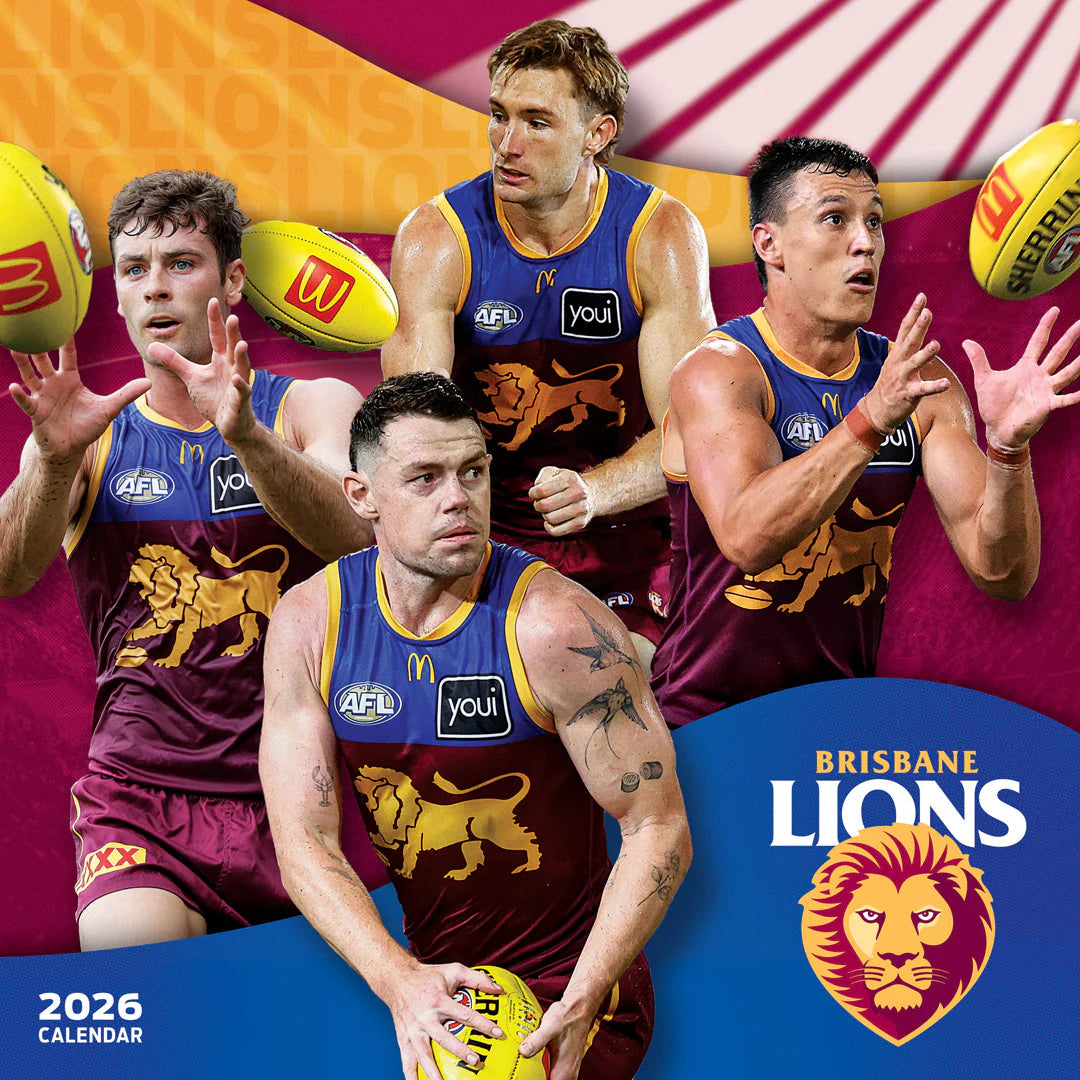 Paper Pocket AFL Brisbane Lions 2026 Calendar