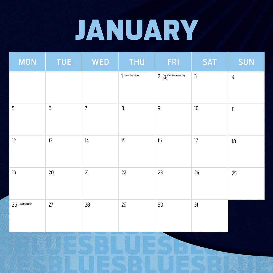 Paper Pocket AFL Carlton Blues 2026 Calendar