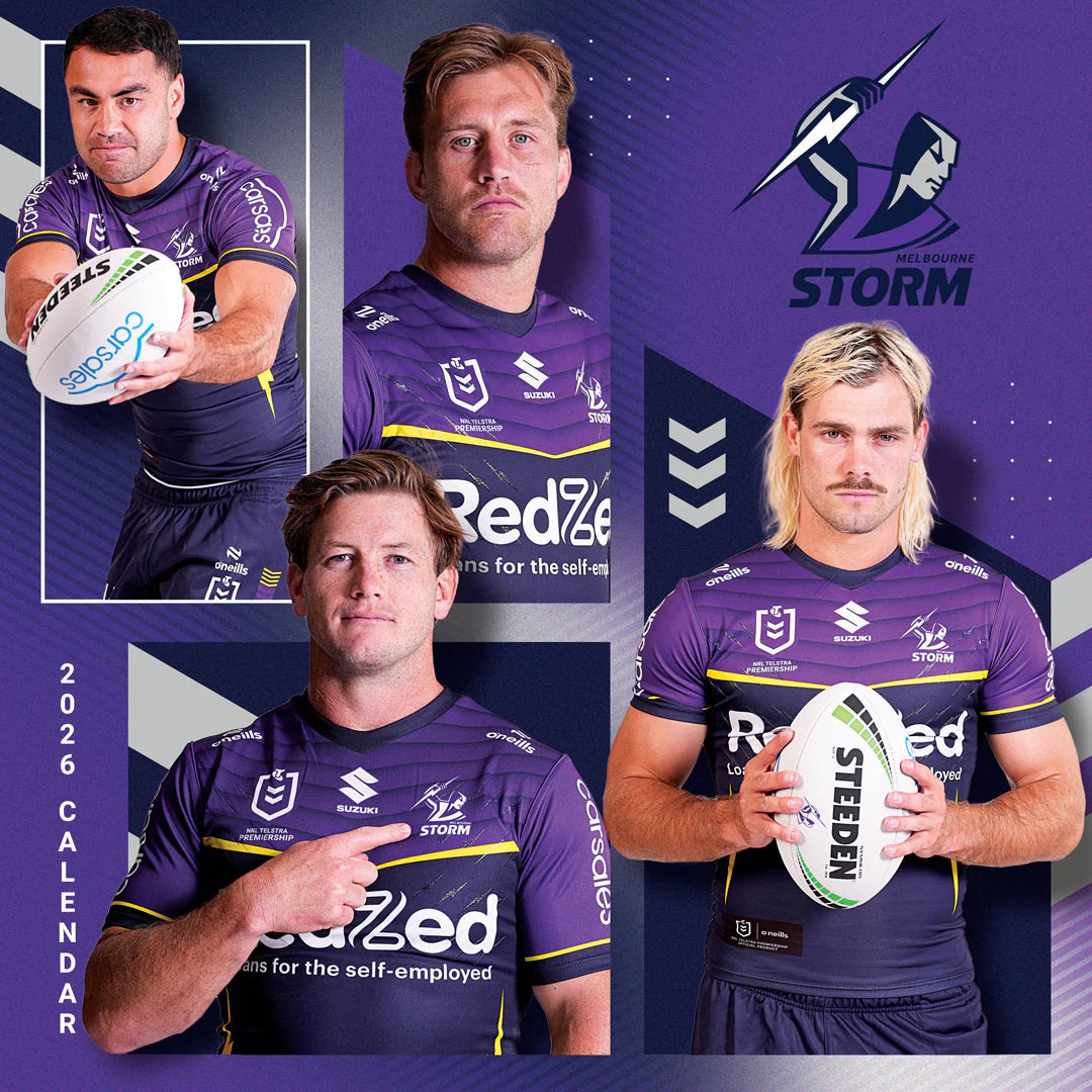 Paper Pocket NRL Melbourne Storm 2026 Calendar