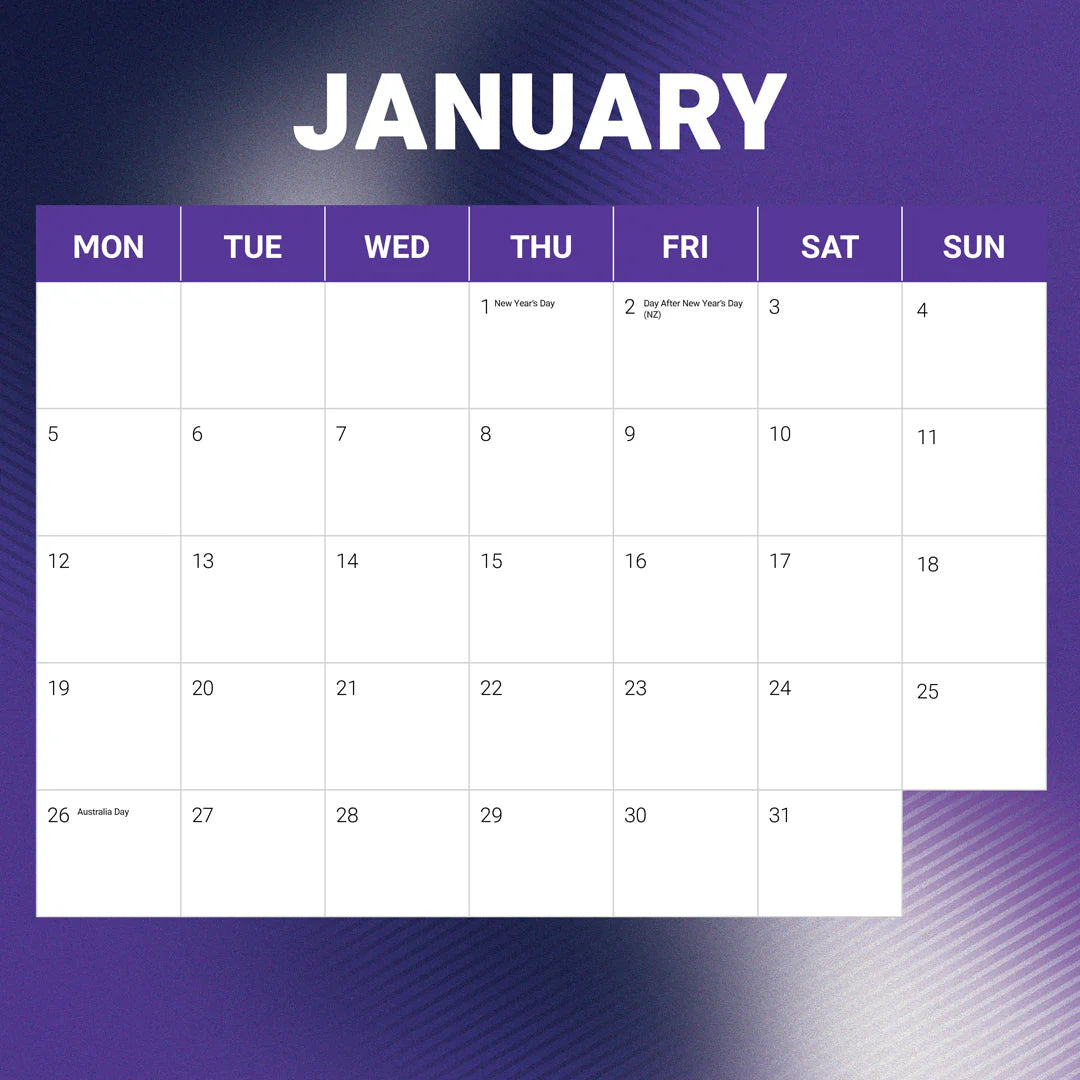 Paper Pocket NRL Melbourne Storm 2026 Calendar