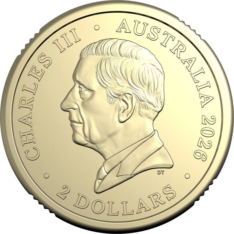 Dawn Service 2026 $2 C Mintmark Coloured Uncirculated Coin in Card