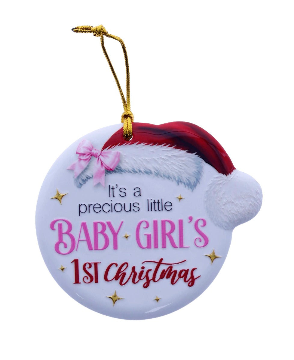 Family Friends House Christmas Sentiments Hanging Ceramic Plaque